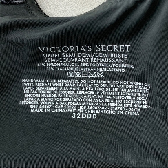 Victoria's Secret Women Size 32DDD Bra Heathered Gray Underwire Uplift Semi Demi - Picture 7 of 7